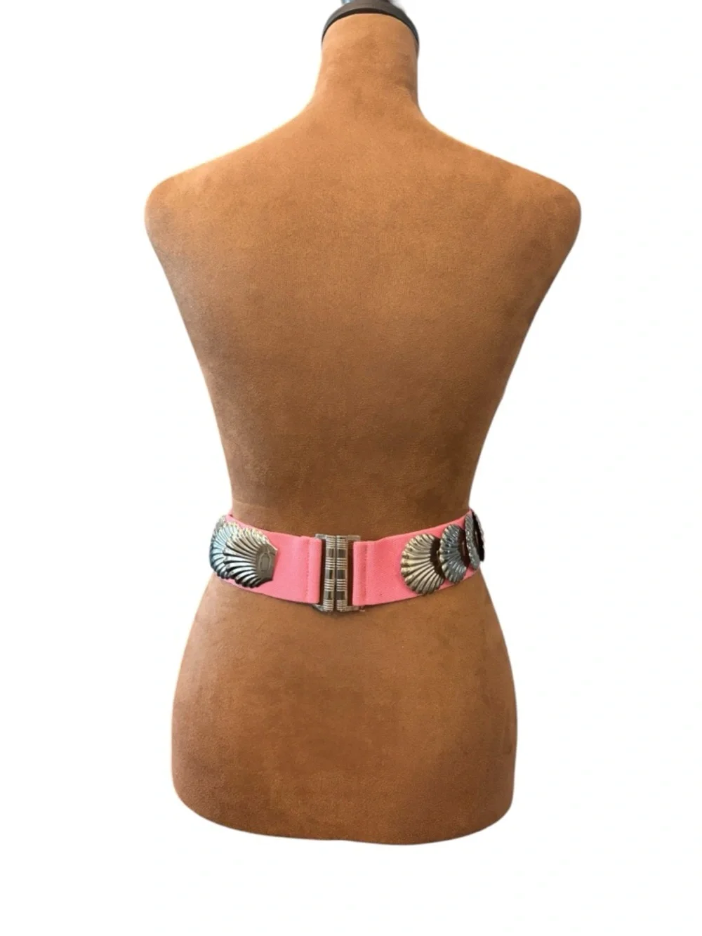 Silver-Tone Shell Waist Belt Fish Scale 25-29” Stretch‎ Mermaidcore Festival